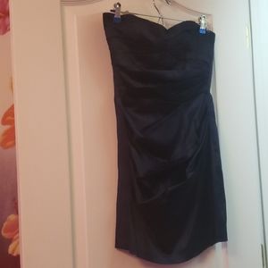 Speechless Size 7 junior formal rutched dress navy